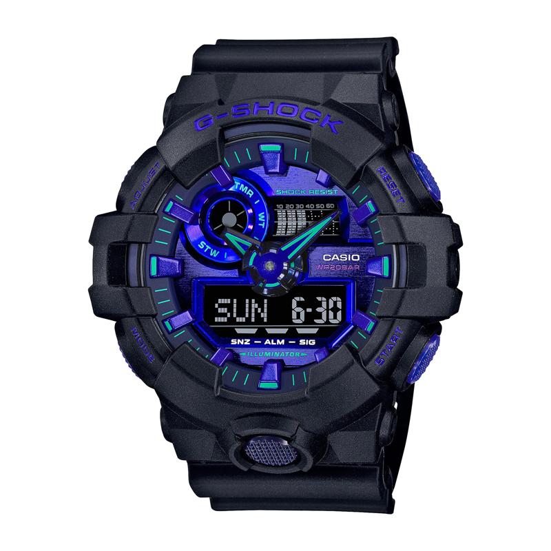 GA-700 Men&rsquo;s Watch in Black Resin – Image 1 of 3