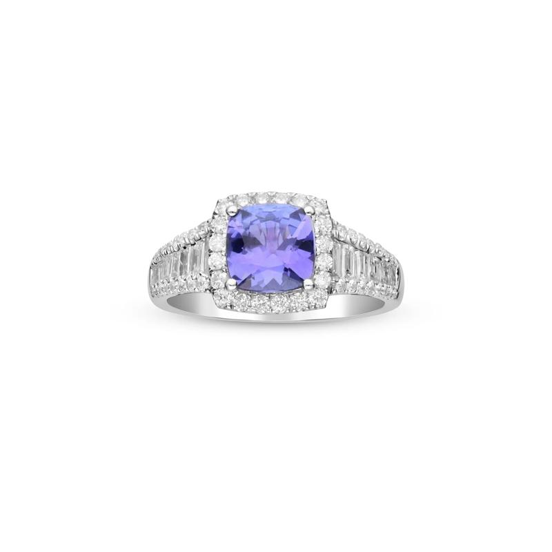 Tanzanite and Diamond Ring in 14K White Gold &#40;7/8 ct. tw.&#41; – Image 3 of 5