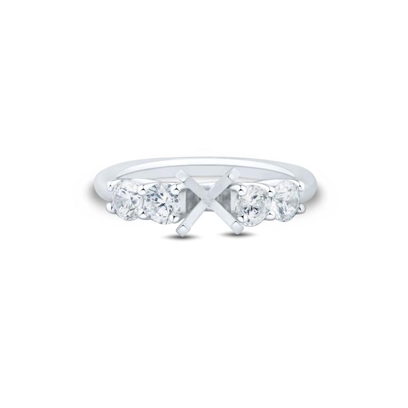 1 ct. tw. Round Lab Grown Diamond Semi-Mount Engagement Ring in Platinum &#40;Setting Only&#41; – Image 2 of 6