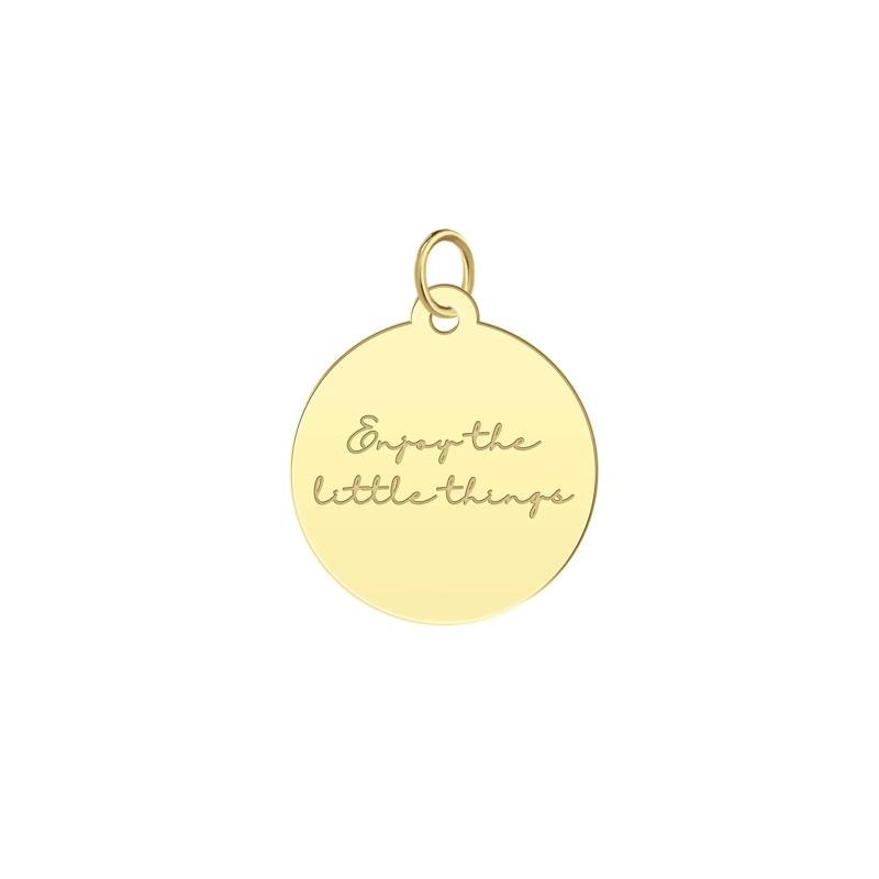 Enjoy the Little Things Round Charm in 10K Yellow Gold – Image 1 of 1