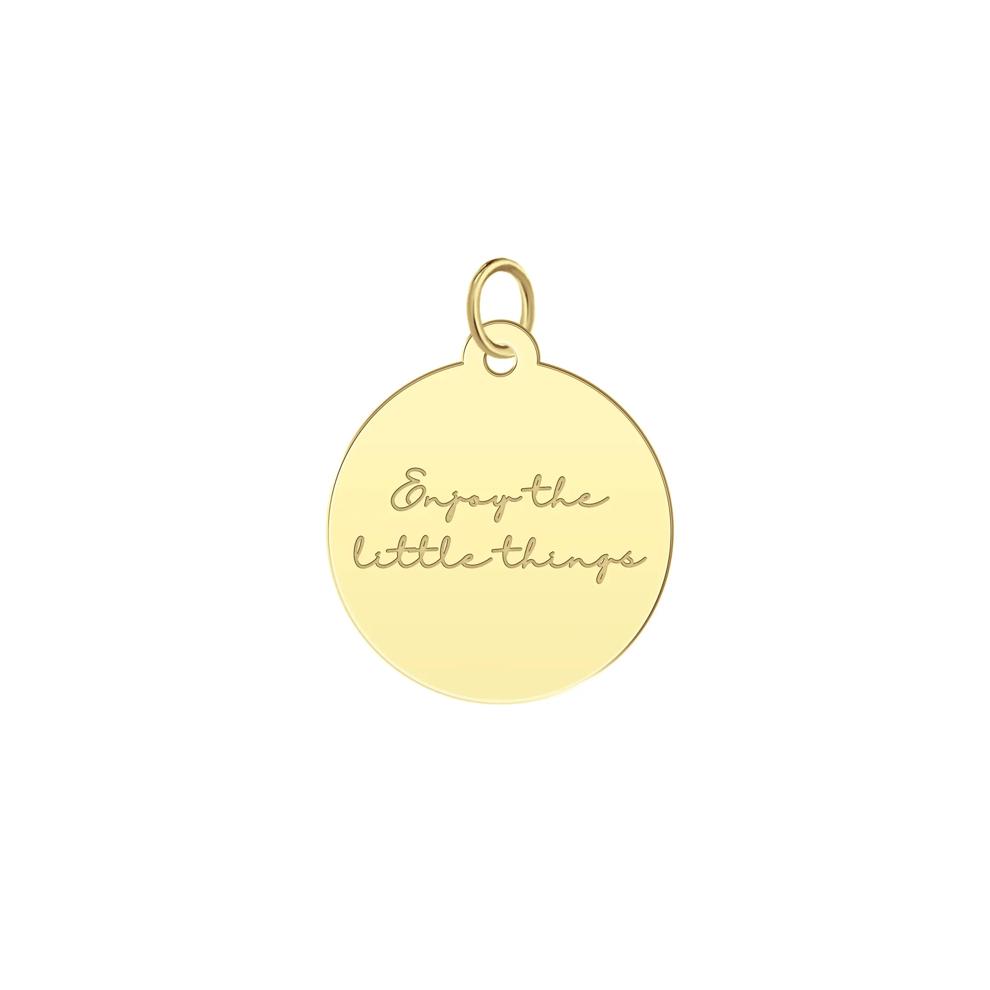 Enjoy the Little Things Round Charm in 10K Yellow Gold – Image 1 of 1