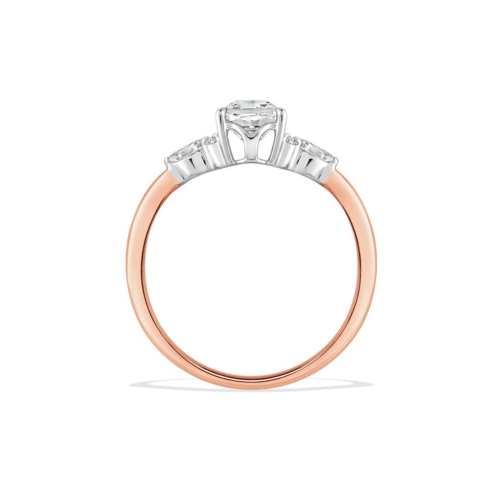 Lab Grown Diamond Oval Engagement Ring in 14K Rose and White Gold (1 ct. tw.) – Image 2 of 4