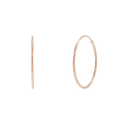 Endless Hoop Earrings in 14K Rose Gold, 16MM