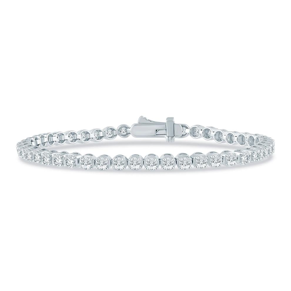 Diamond Tennis Bracelet in 10K White Gold (5 ct. tw.) – Image 1 of 2