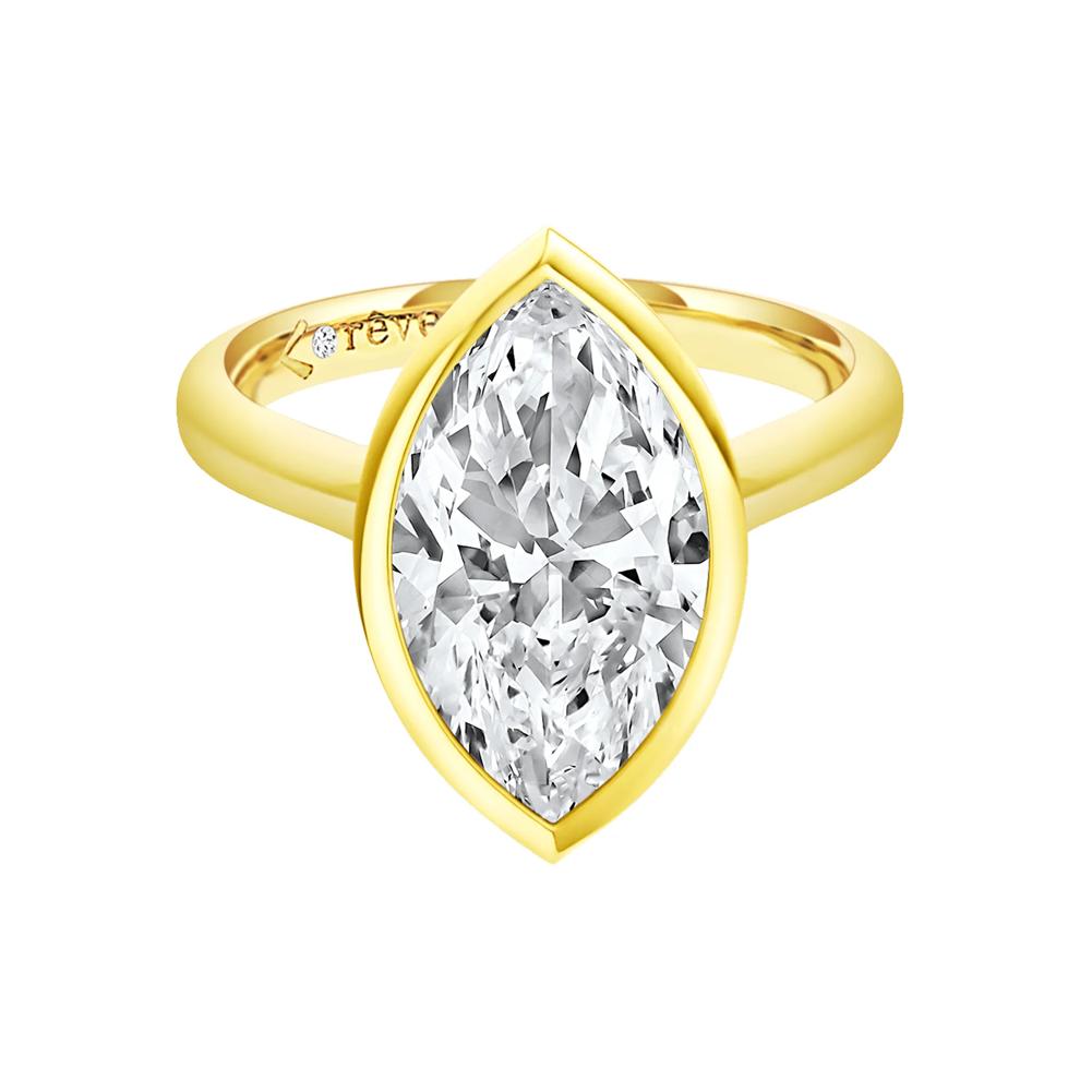 Monroe Lab Grown Diamond Marquise Engagement Ring in 14K Yellow Gold (4 ct. tw.) – Image 1 of 4