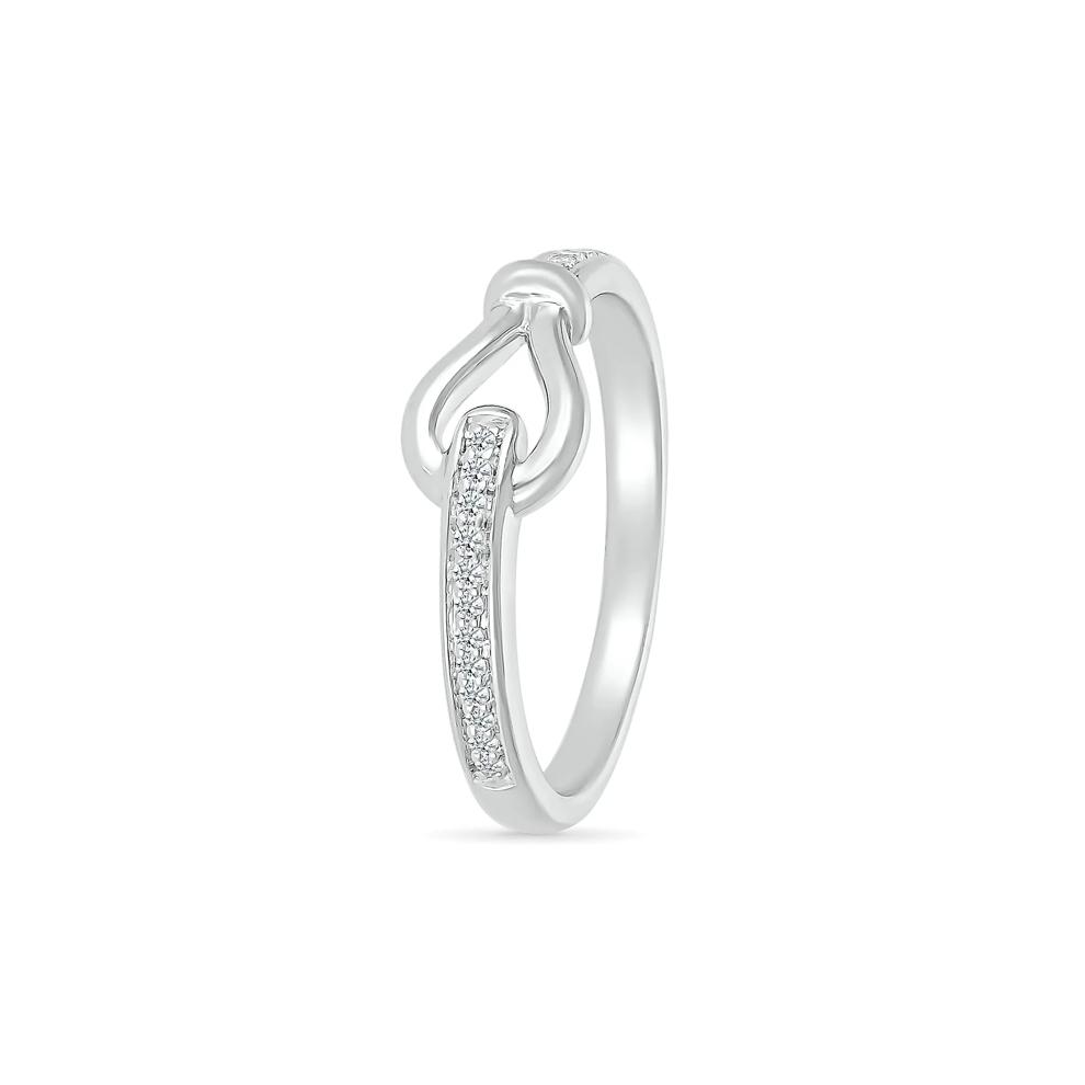 Diamond Accent Knot Ring in Sterling Silver – Image 5 of 5