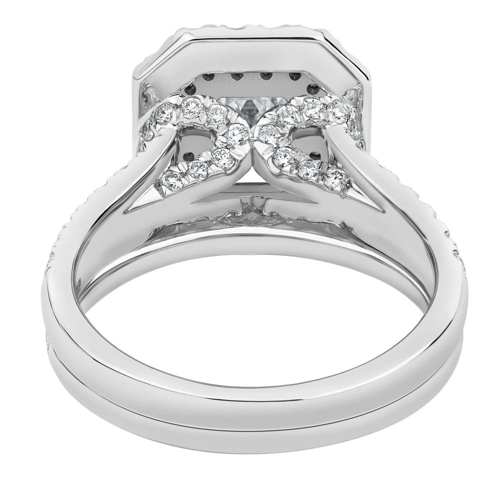 Sam Lab Grown Diamond Double Halo Engagement Ring Set in Platinum (3 ct. tw.) – Image 4 of 4