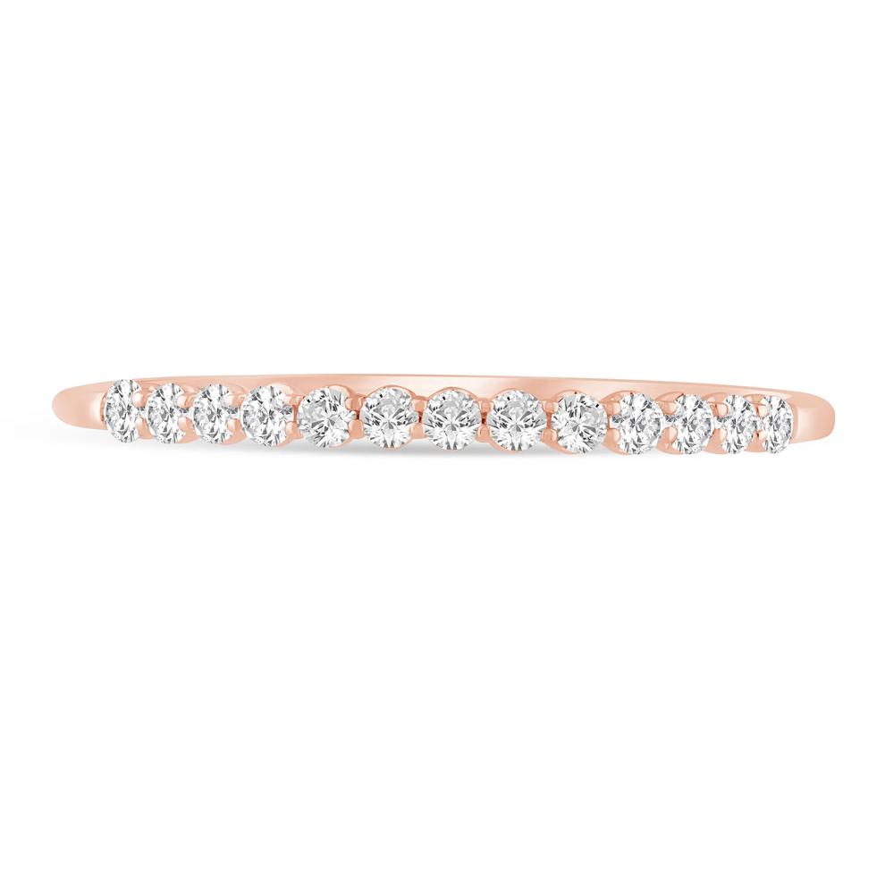 Lab Grown Diamond Round Anniversary Band in 10K Rose Gold (1/7 ct. tw.) – Image 1 of 3
