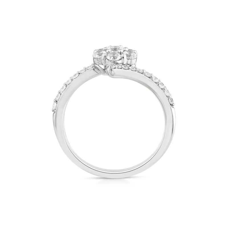 Lab Grown Diamond Bypass Ring in 10K White Gold &#40;3/4 ct. tw.&#41; – Image 2 of 3