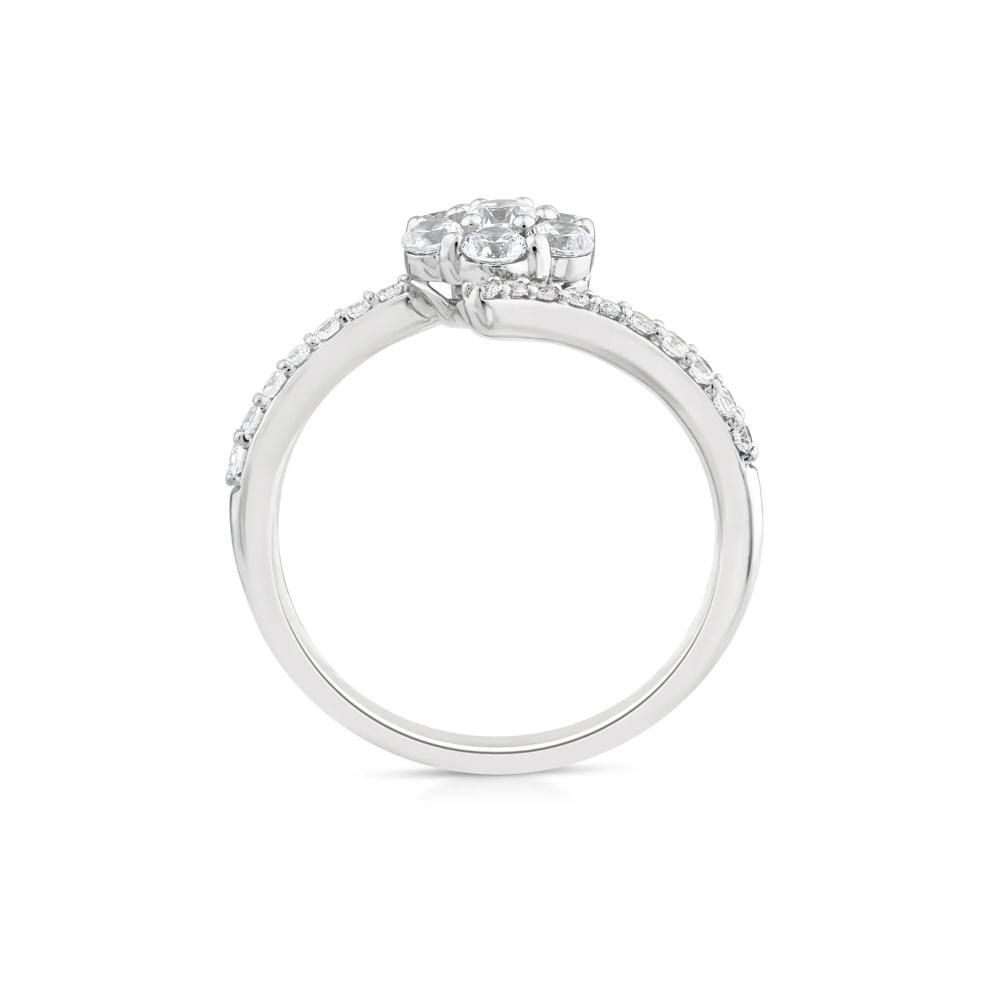 Lab Grown Diamond Bypass Ring in 10K White Gold (3/4 ct. tw.) – Image 2 of 3