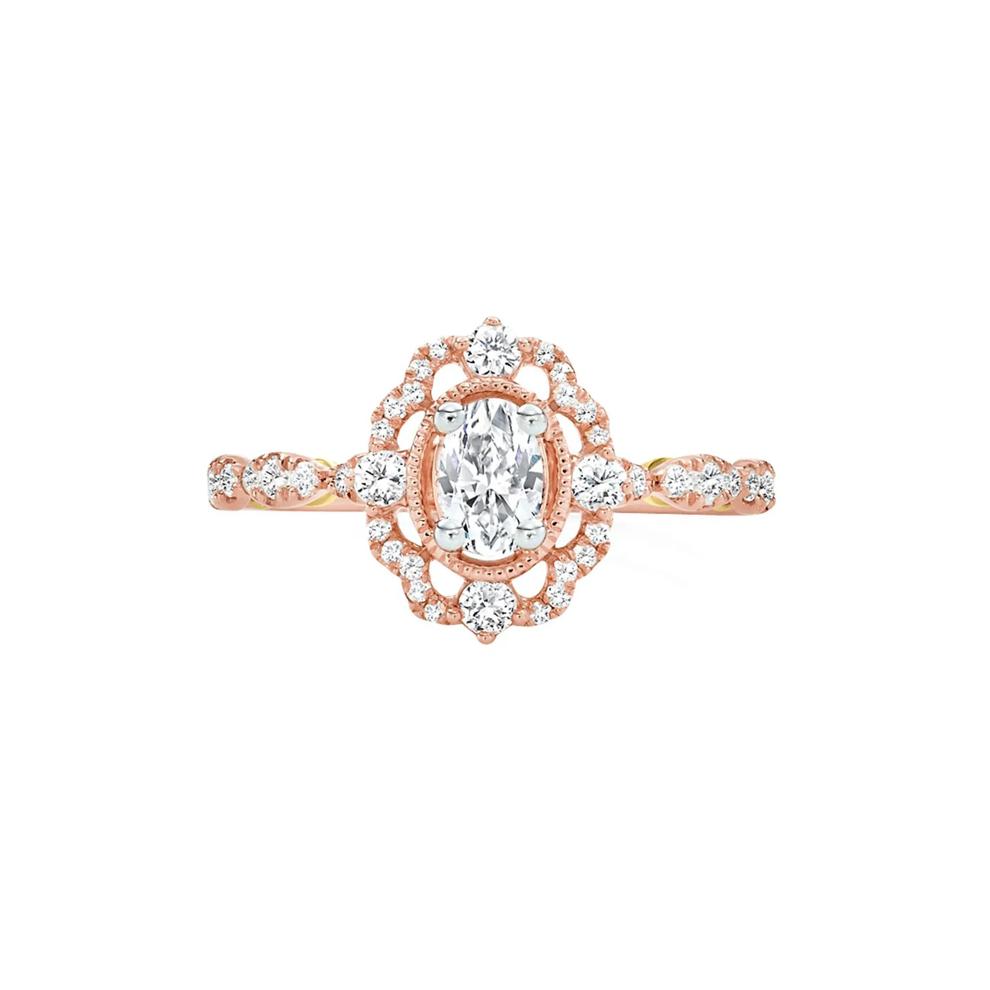 Elsa Oval Diamond Engagement Ring in 14K Rose Gold (1 ct. tw.)  – Image 1 of 3