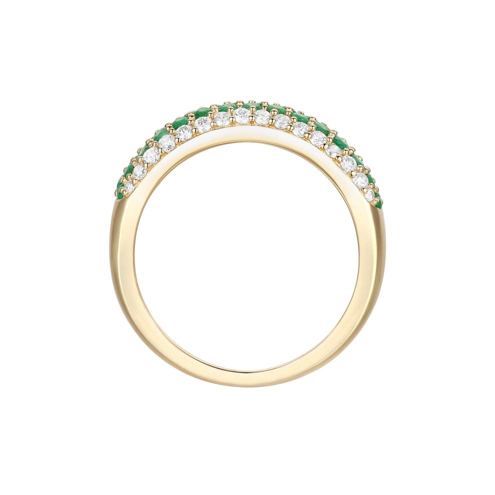 Emerald and Diamond Ring in 10K Yellow Gold (3/8 ct. tw.) – Image 3 of 3
