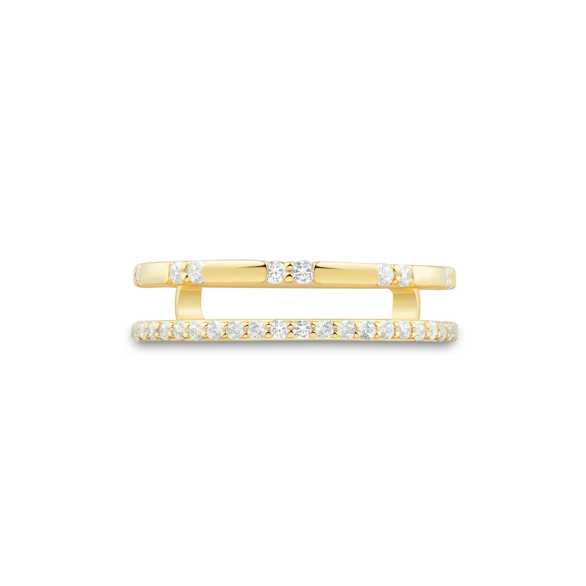 14K Yellow Gold Insert with Diamonds
