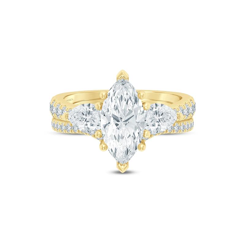 Kyra Lab Grown Diamond Bridal Set in 14K Yellow Gold &#40;3 5/8 ct. tw.&#41; – Image 1 of 3