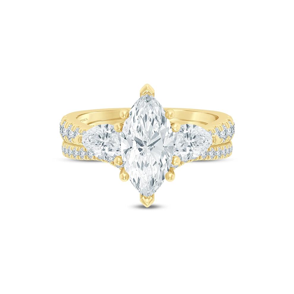 Kyra Lab Grown Diamond Bridal Set in 14K Yellow Gold (3 5/8 ct. tw.) – Image 1 of 3