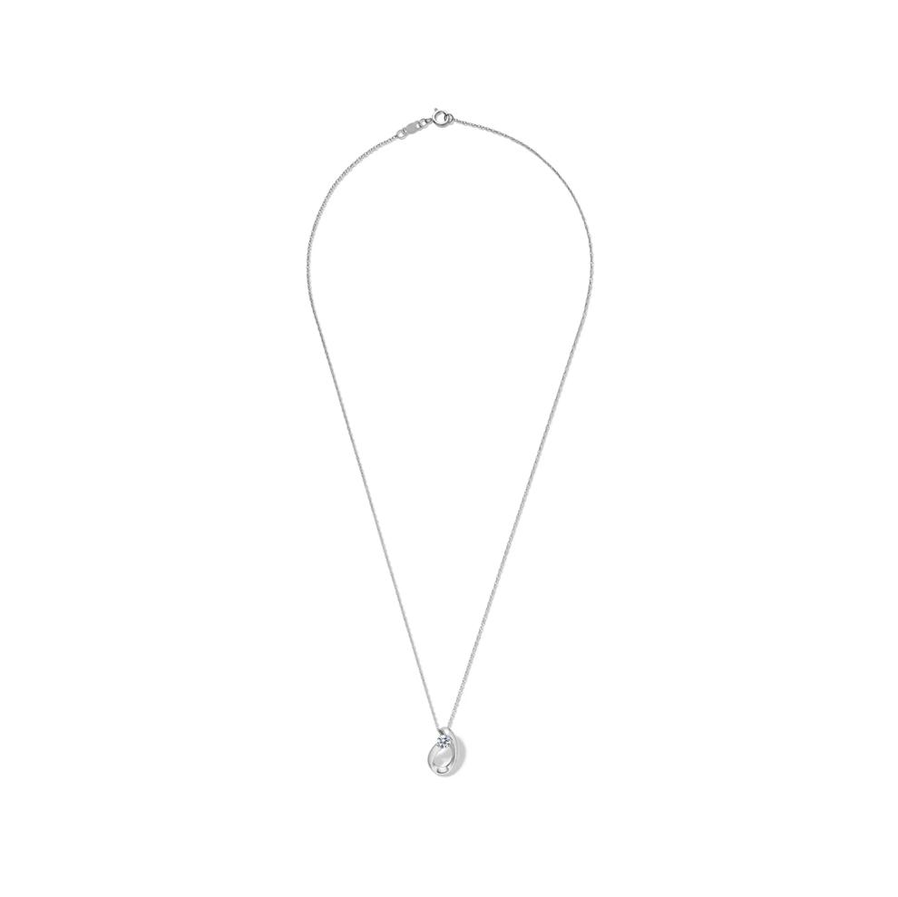 Lab Grown Diamond Solitaire Pendant in 14K White Gold (1/4 ct. tw.) – Image 2 of 4