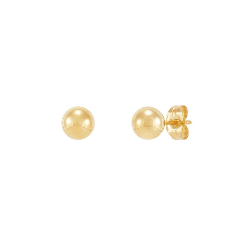 Polished Ball Stud Earrings in 14K Yellow Gold, 7MM – Image 1 of 1
