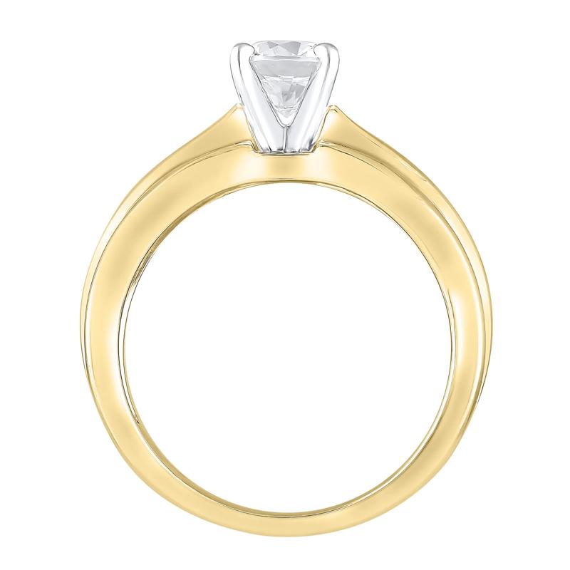 Pinched Semi-Mount Engagement Ring in 14K Gold (Setting Only) – Image 3 of 6