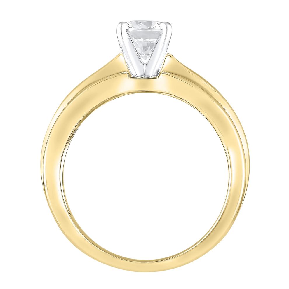 Pinched Semi-Mount Engagement Ring in 14K Gold (Setting Only) – Image 3 of 6