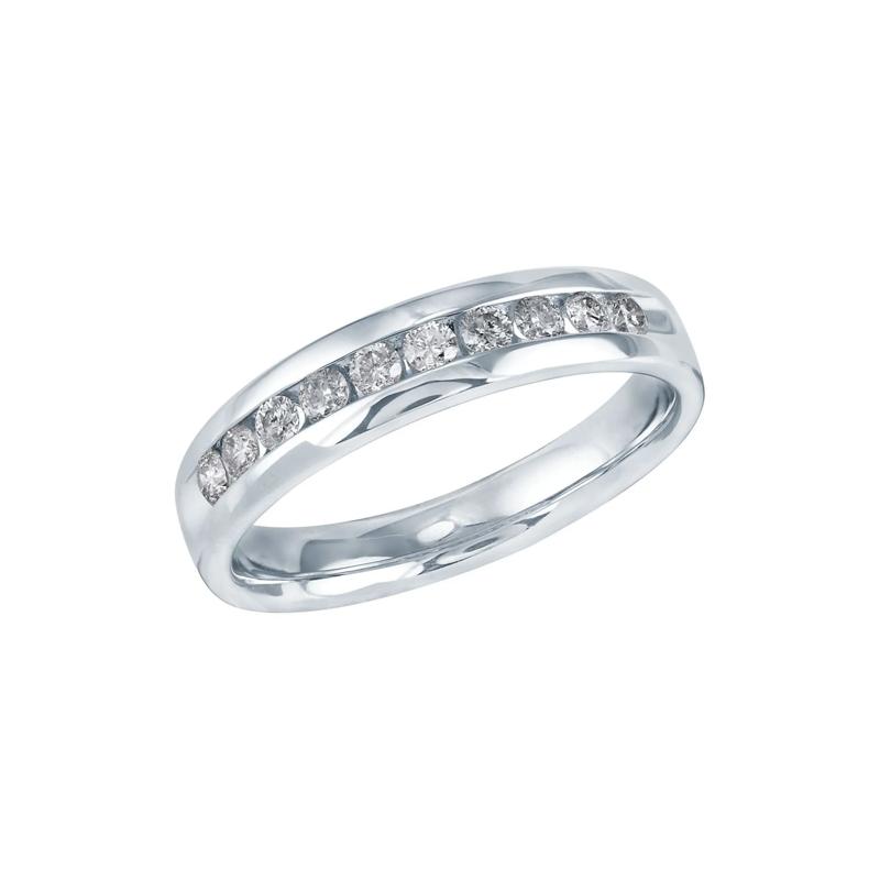 Men&#39;s 1/2 ct. tw. Diamond Band in 14K White Gold – Image 2 of 2