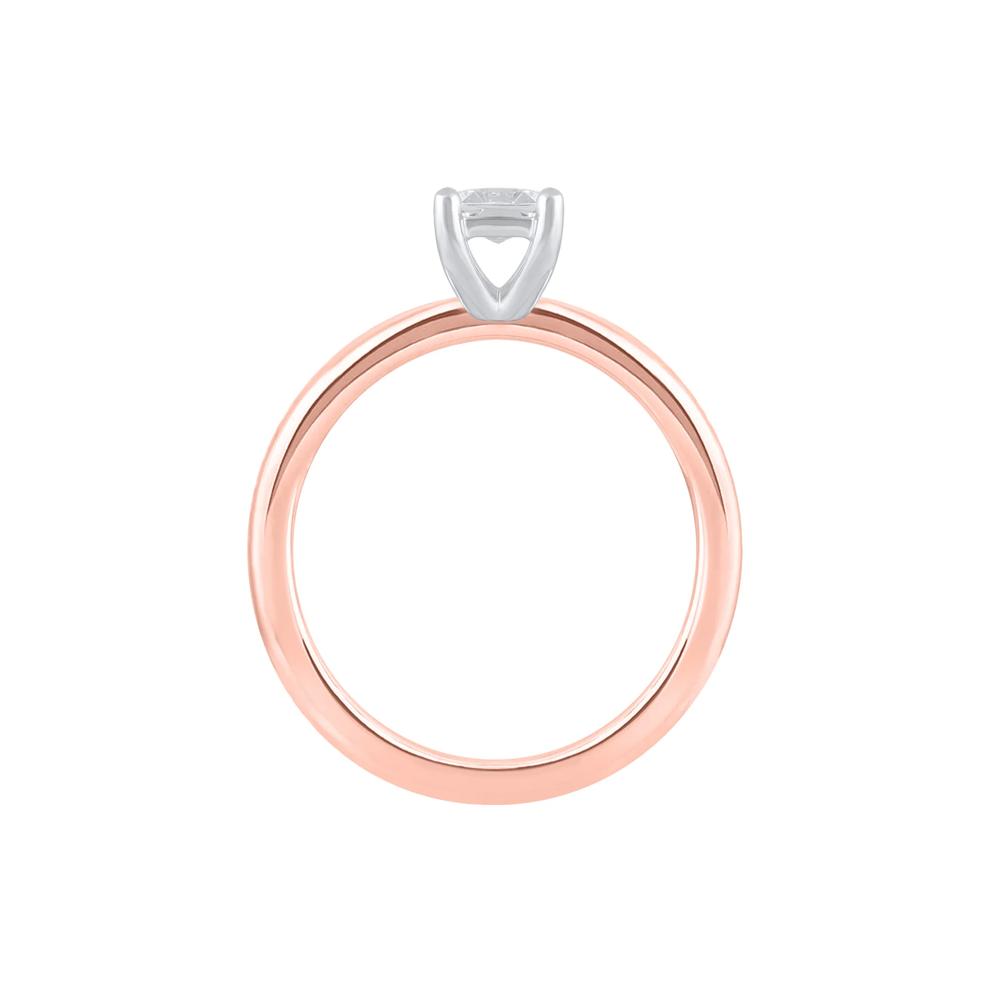 Lab Grown Diamond Emerald-Cut Solitaire Ring in 14K Rose Gold (1 ct.) – Image 2 of 5
