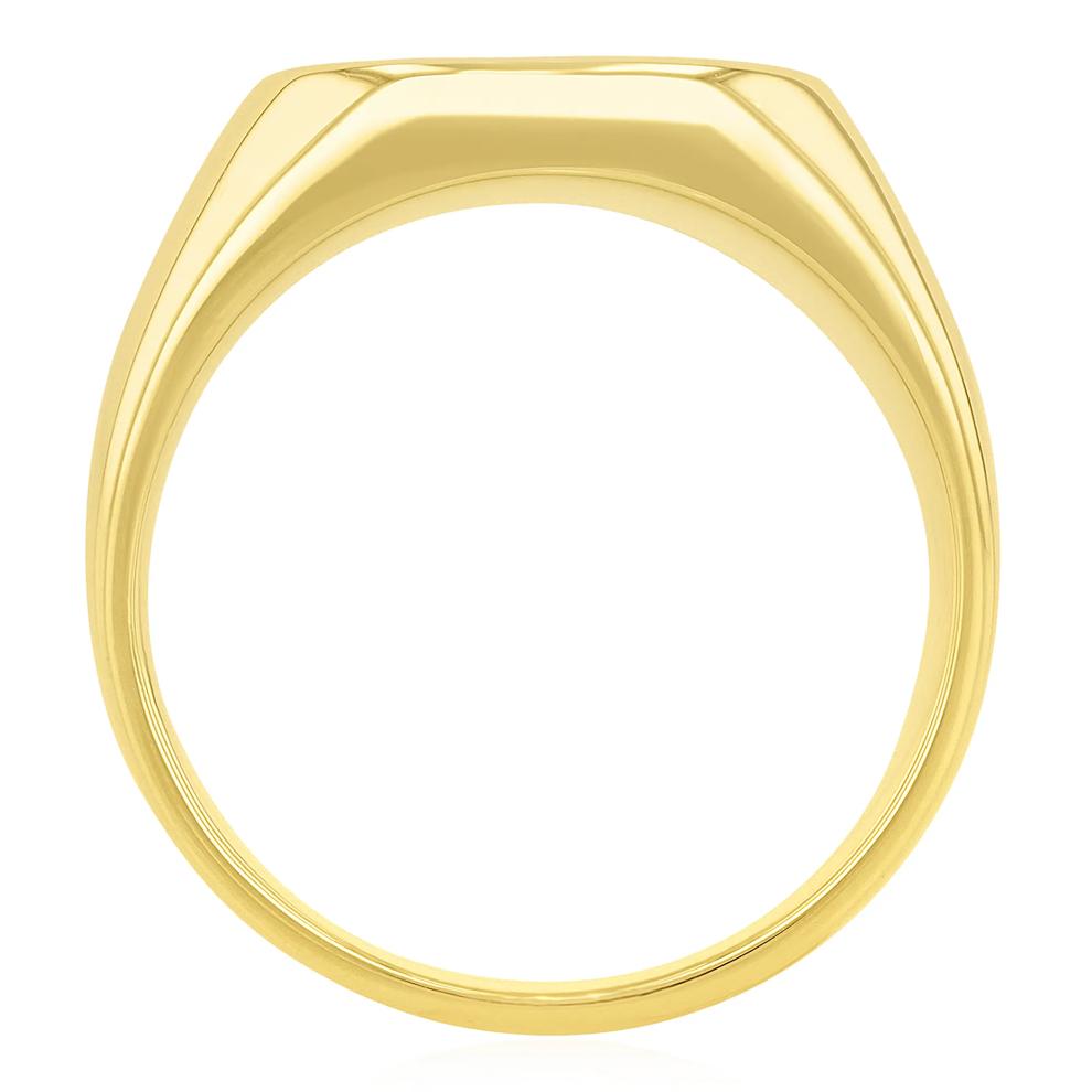 Men's Black Texture Ring in Vermeil, 15MM – Image 2 of 3