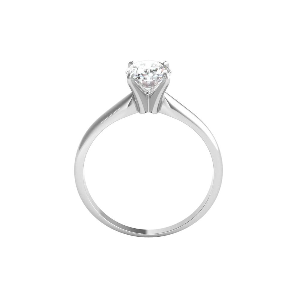 1 ct. tw. Diamond Oval Solitaire Engagement Ring in 14K White Gold – Image 2 of 3