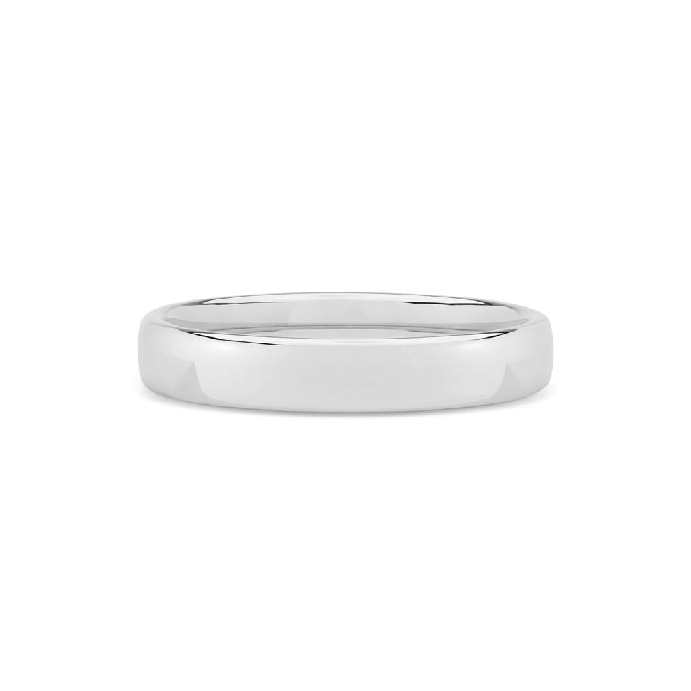 Men's Domed Band in 14K White Gold, 4mm – Image 1 of 4
