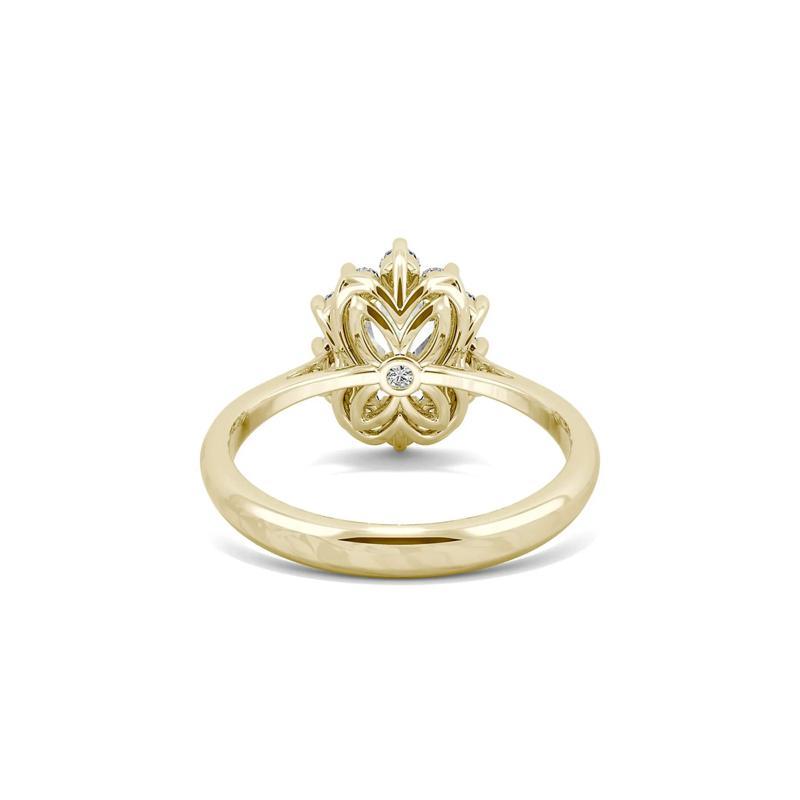 Moissanite Oval Ring in 14K Yellow Gold – Image 6 of 6