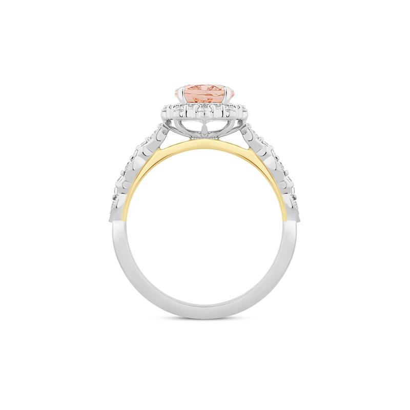 Morganite and Diamond Engagement Ring in 14K White Gold &#40;3/8 ct. tw.&#41; – Image 2 of 3