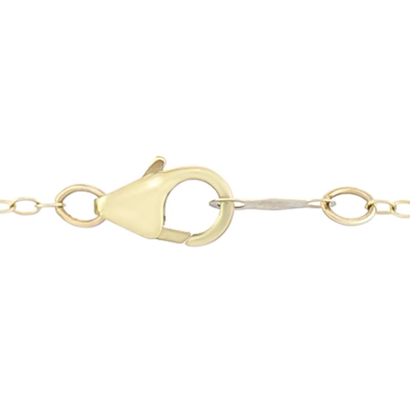 Blue Topaz Anklet in 10K Yellow Gold – Image 2 of 2