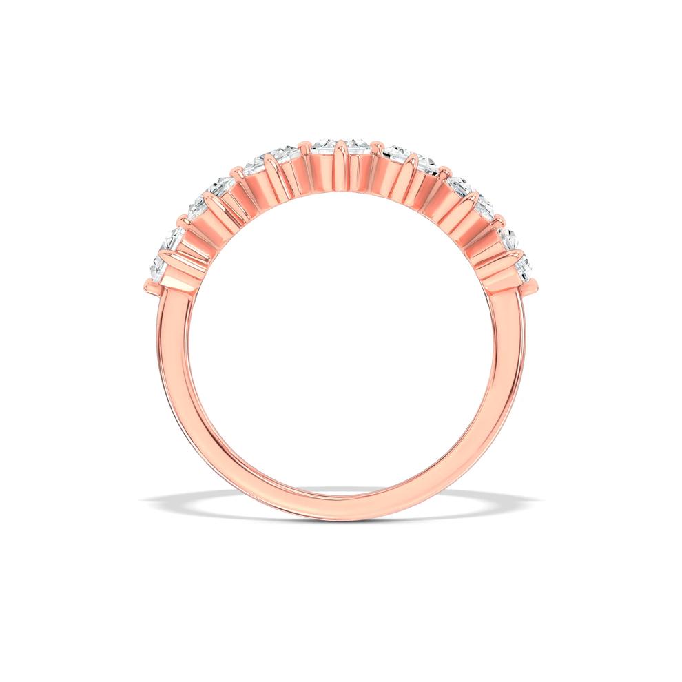 Lab Grown Diamond Radiant Compass Anniversary Band in 10K Rose Gold (1 1/2 ct. tw.) – Image 2 of 4