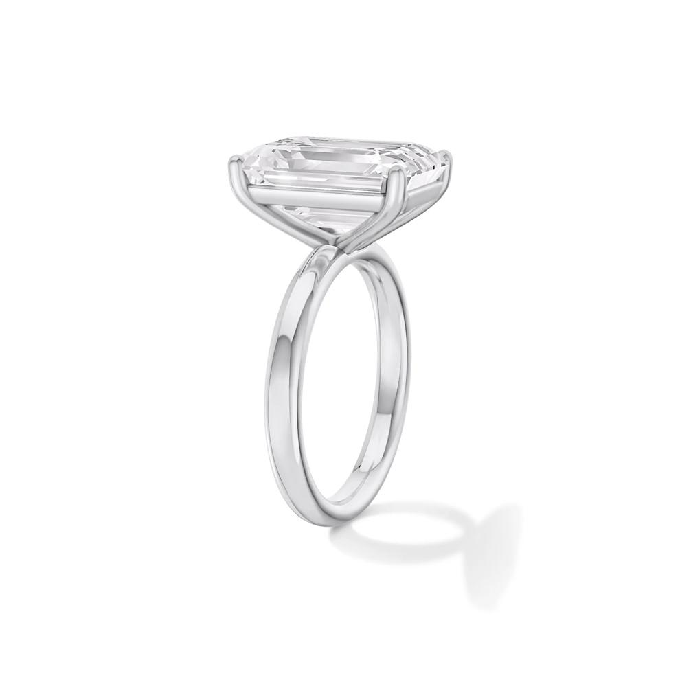 Lab Grown Diamond Emerald-Cut Solitaire Engagement Ring in 14K White Gold (7 ct.)  – Image 3 of 4