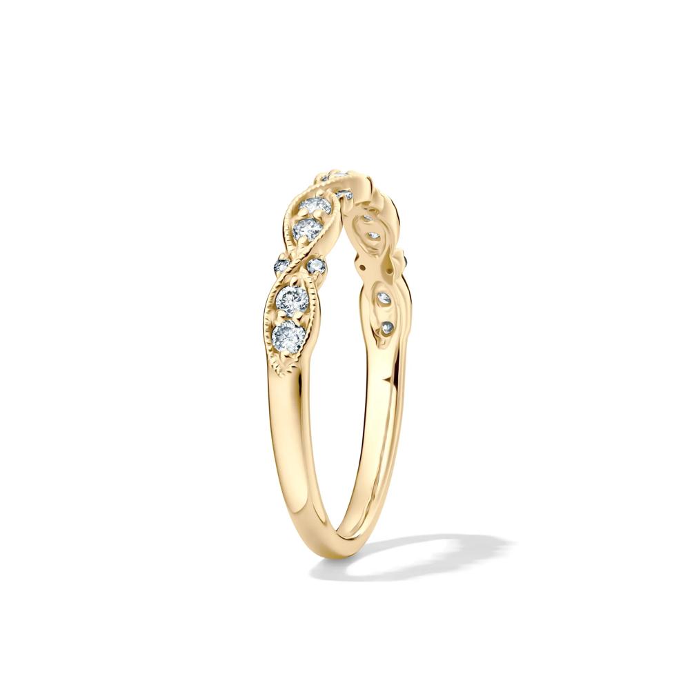 Diamond Anniversary Band in 10K Yellow Gold (1/4 ct. tw.) – Image 3 of 4
