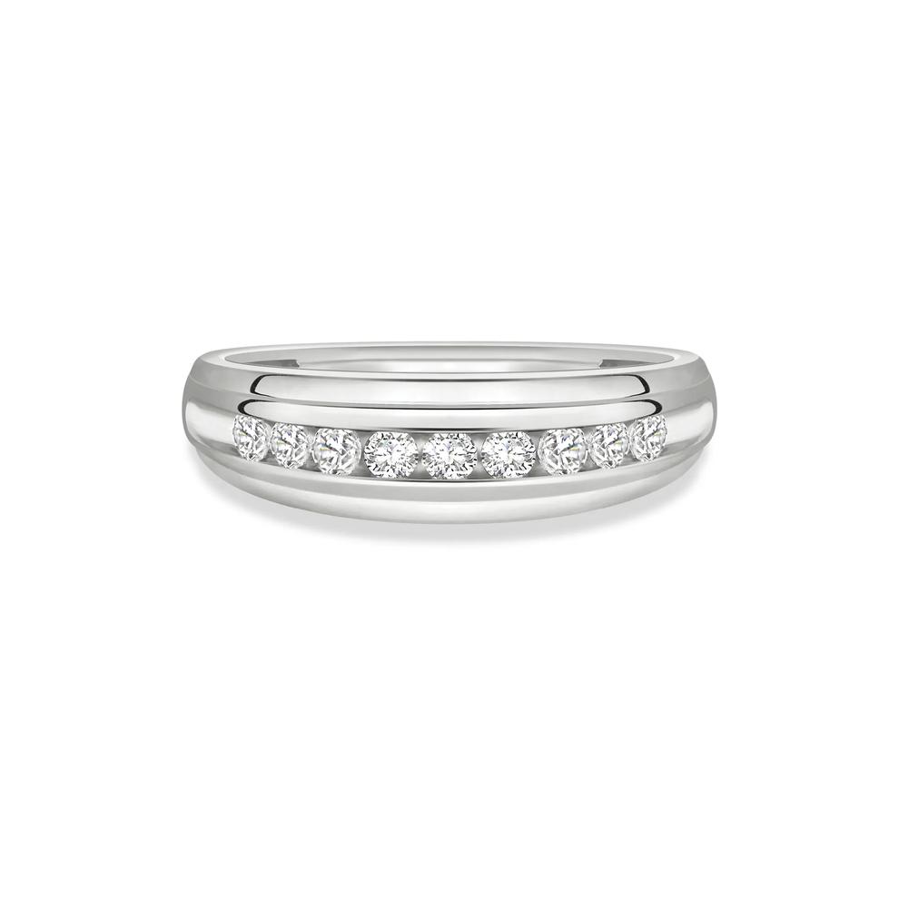 Men's Diamond Graduated Nine-Stone Band in 10K White Gold (1/2 ct. tw.) – Image 1 of 4
