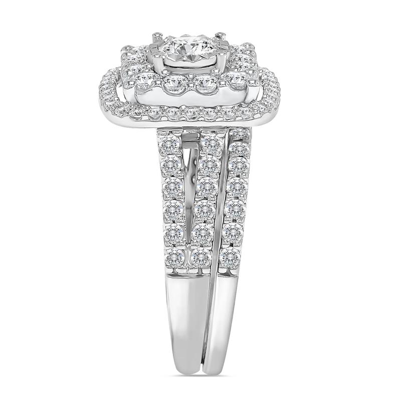 Halo Diamond Engagement Ring in 10K White Gold &#40;2 ct. tw.&#41; – Image 3 of 3