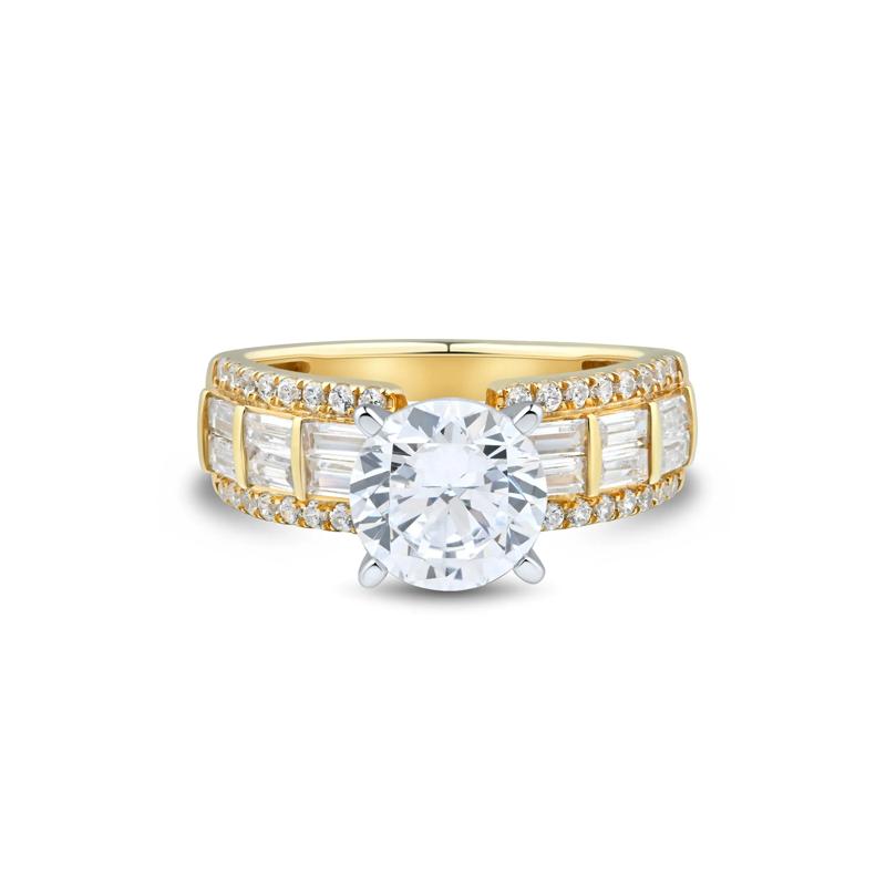 Lab Grown Diamond Semi-Mount in 14K Yellow &amp; White Gold &#40;Setting Only&#41; – Image 2 of 6