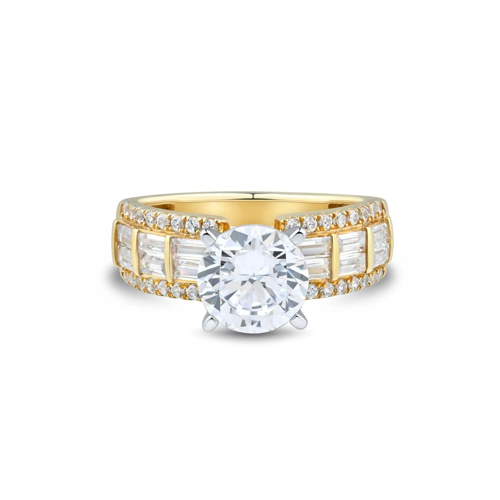 Lab Grown Diamond Semi-Mount in 14K Yellow &amp; White Gold (Setting Only) – Image 2 of 6