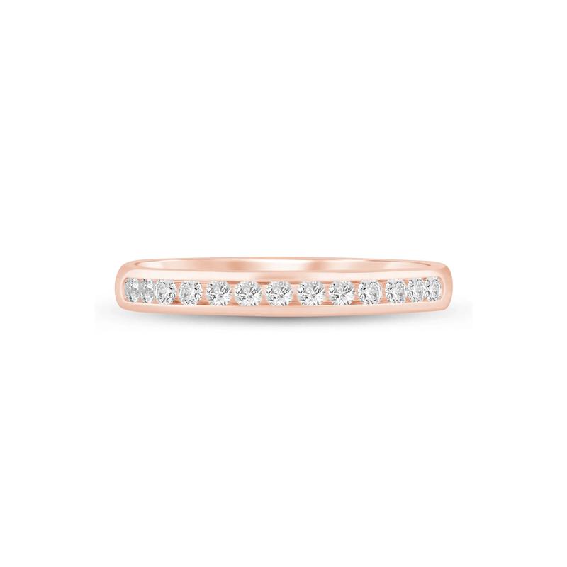 Lab Grown Diamond Channel-Set Band in 14K Rose Gold &#40;1/4 ct. tw.&#41; – Image 1 of 3