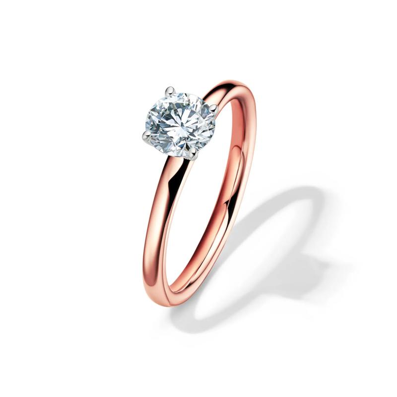Diamond Round Brilliant Cut Solitaire Engagement Ring in 14K Rose Gold &#40;3/4 ct.&#41; – Image 4 of 5