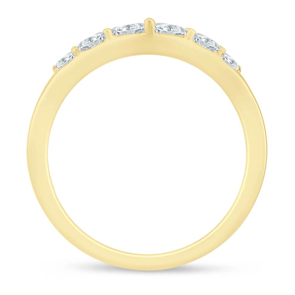 Lab Grown Diamond Marquise Contour Band in 10K Yellow Gold (1/2 ct. tw.) – Image 2 of 3
