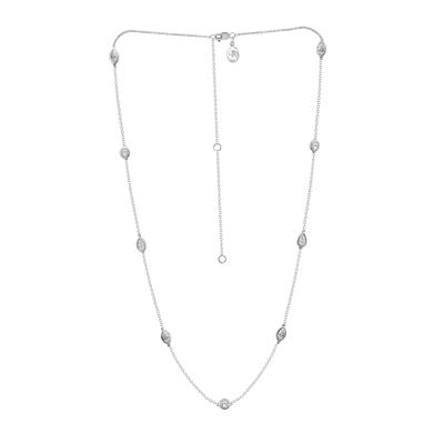 Lab Grown Diamond Mixed Cut Station Necklace in 14K White Gold (2 ct. tw.)