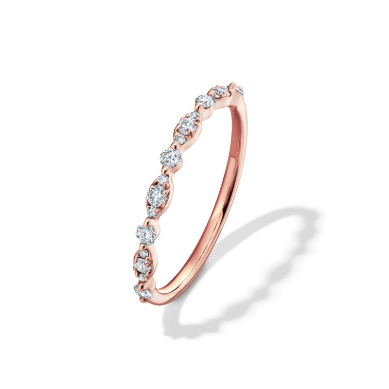 Scalloped Diamond Anniversary Band in 10K Rose Gold &#40;1/4 ct. tw.&#41; – Image 4 of 4