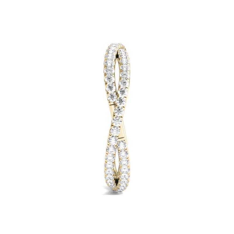 Lab Grown Diamond Infinity Twist&nbsp;Eternity Band in 14K Yellow Gold &#40;7/8 ct. tw.&#41; – Image 3 of 3