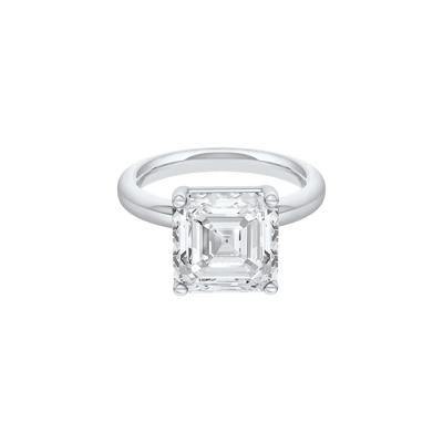 Lab Grown Diamond Asscher-Cut Solitaire Engagement Ring