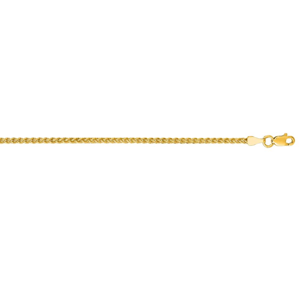 Wheat Chain in 14K Yellow Gold. 22" – Image 2 of 2