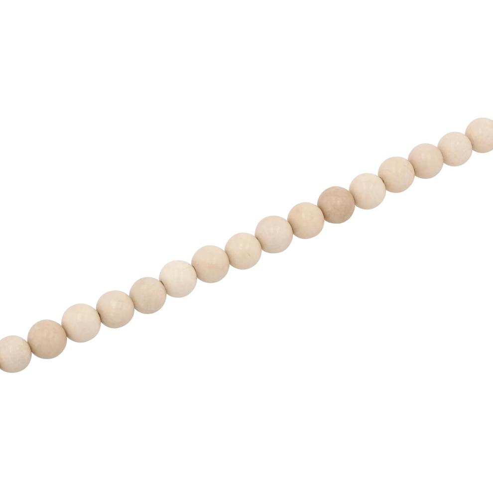 Men's Cream Jasper Bead Bracelet in Stainless Steel – Image 2 of 5