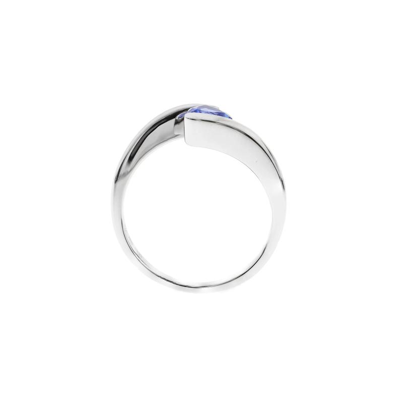 Tanzanite Triangle Bypass Ring in Sterling Silver – Image 2 of 4
