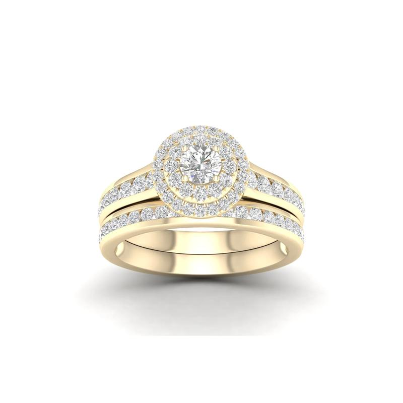 1 1/4 ct. tw. Round Diamond Engagement Set in 14K Yellow Gold  – Image 4 of 6