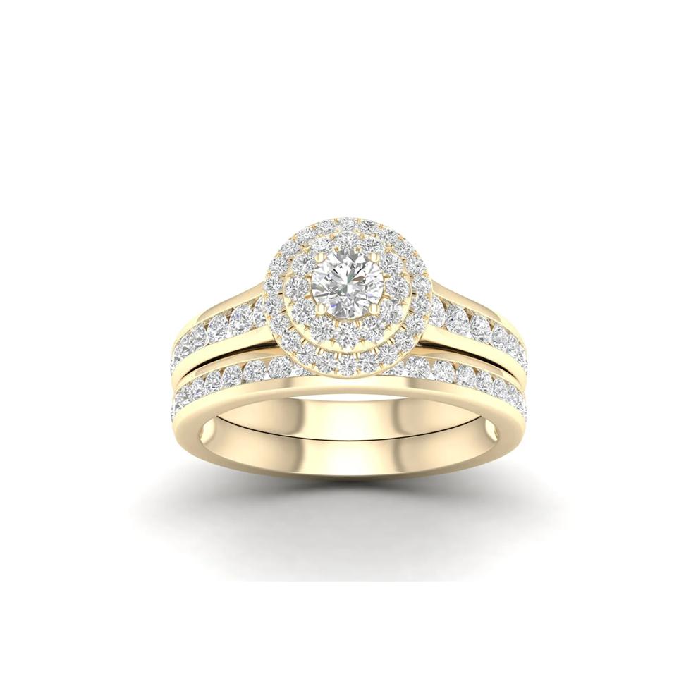 1 1/4 ct. tw. Round Diamond Engagement Set in 14K Yellow Gold  – Image 4 of 6
